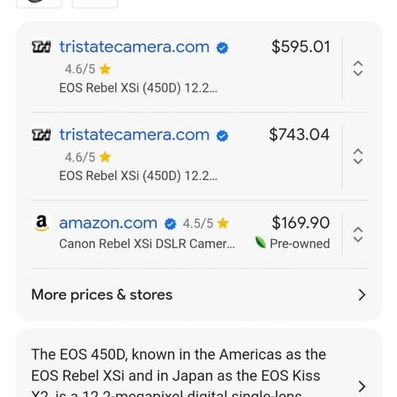 Canon eos rebel xsi - Picture 2 of 2
